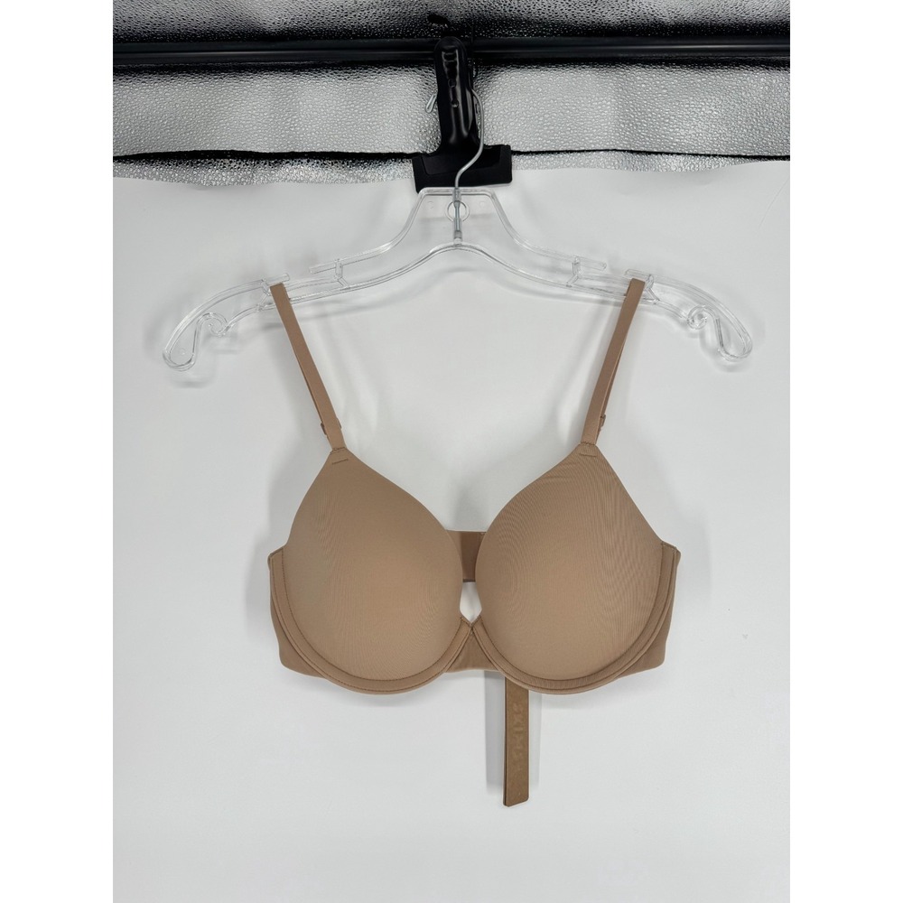 SKIMS Fits Everybody T Shirt Bra Womens Size 32C Clay Tan Padded Underwired